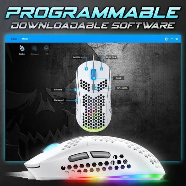 SOURIS PRO-M4 ARTIC Hvid