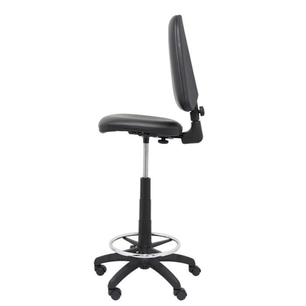 Ergonomisk taburet Ayna i sort kunstlæder - PIQUERAS Y CRESPO - Højdejusterbar - Fodstøtte Svart