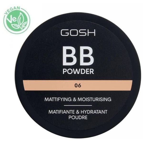 Pudder Compact - Gosh - BB 06 - Beige Varme - 6,5g - Til alle hudtyper Beige varm