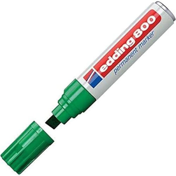 Permanent markør - EDDING - 800 - grøn - mejslet spids 4-12 mm - til store markeringer Grön