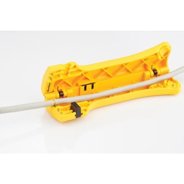 PEREL el-kabel stripper - Allrounder - Velegnet til runde og flade kabler - Gul GUL