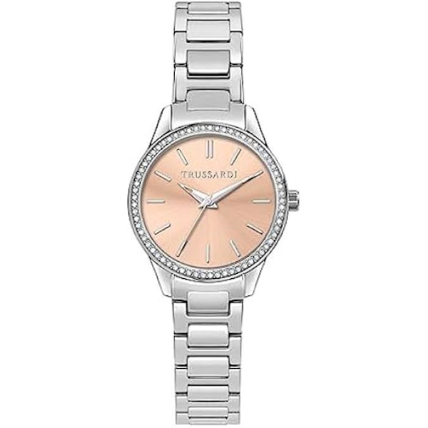 Naiskello - TRUSSARDI - T-SKY - 30mm - Teräs - Kvartsi - Vesitiiviys 5 ATM Rosa