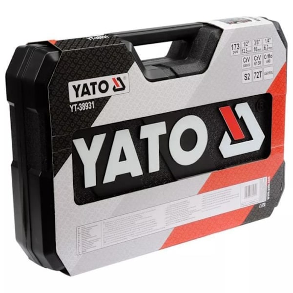 Räikkäavainten sarja - YATO - YT-38931 - 173 osaa - Kromivanadiini teräs - Liukumaton sort