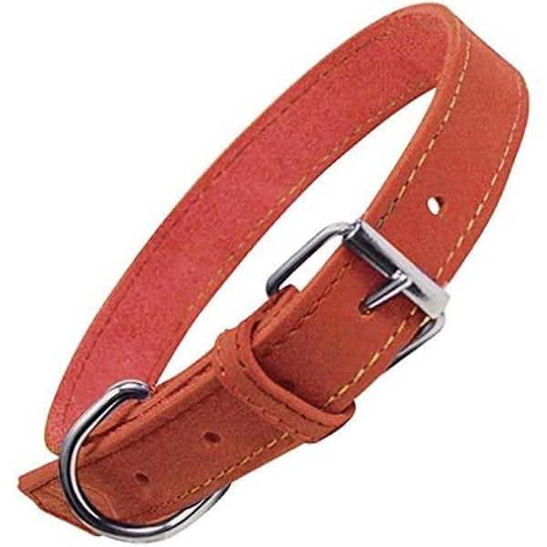 Halsband - GLORIA - Nubuckläder - D-Ring - Justerbar - För hundar