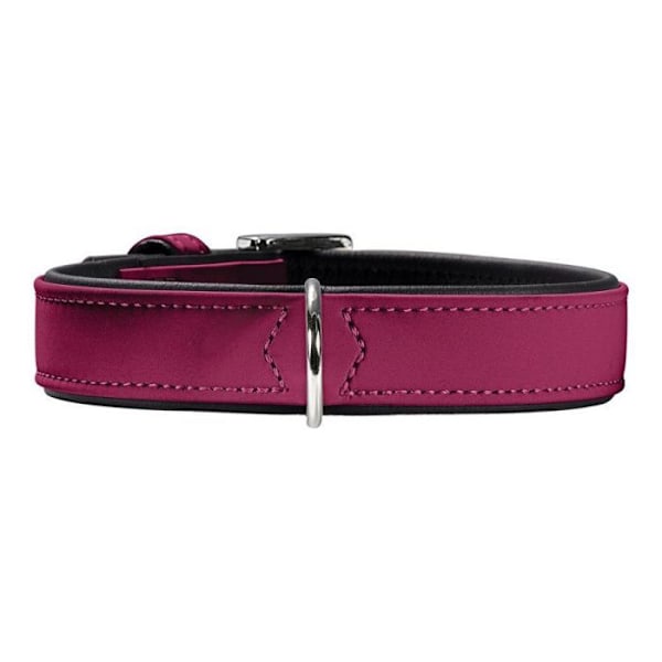 Koiran kaulapanta - Hunter - 61188 - Nupukkinahka - Koko M - Väri vadelma - 36-44 cm hindbær