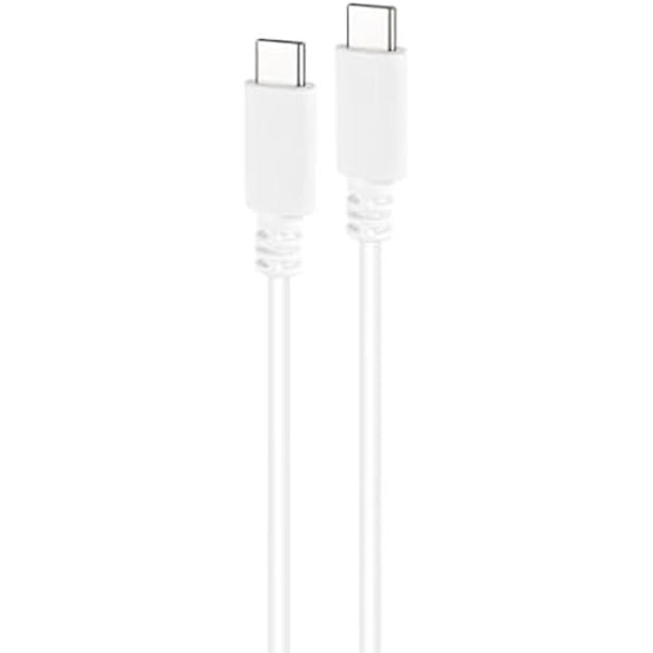 NANOCABLE 10.01.2301-W- USB-C till USB-C 3A-kabel, för mobiltelefoner, surfplattor, bärbara datorer, etc. USB