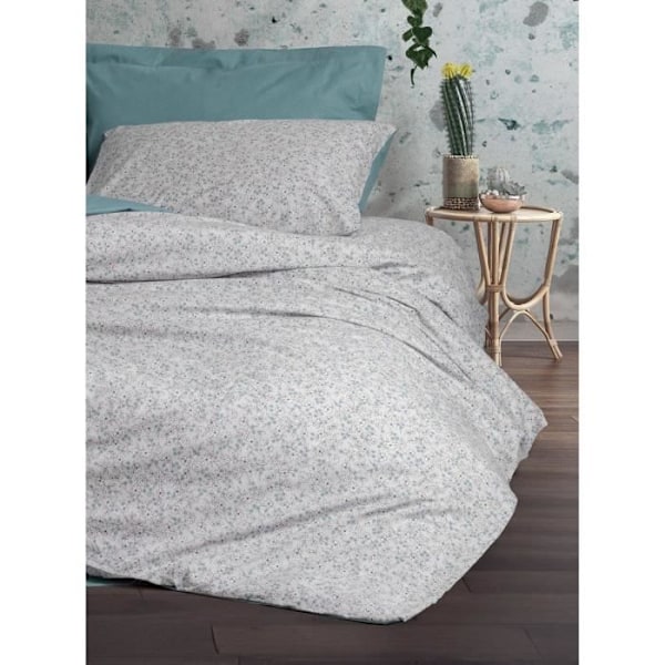 Sängkläder - 1 påslakan 220 x 240 cm + 2 örngott 60 x 60 cm - 100% förstärkt bomull - Mintgrön Mynta