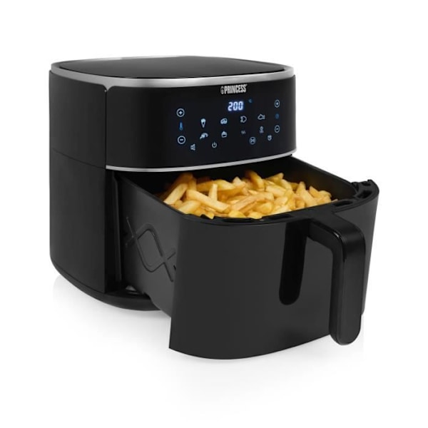 Öljyttöinen friteuse - Princess - 182254 - 8 litraa - 2 kg ranskalaisia perunoita - Muokattava lämpötila Svart