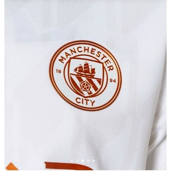 Fodboldtrøje - Puma - Mcfc Ude Jsy Rep - Korte ærmer - 100% polyester - Hvid Hvid XL