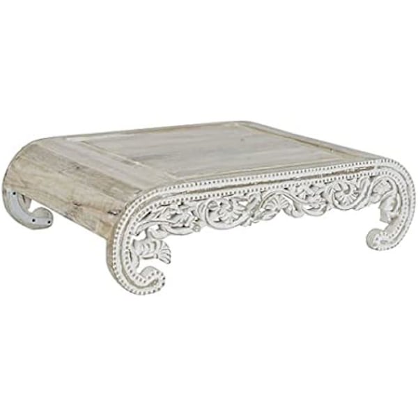 Sidebord - DKD Home Decor - Standard - Mangotræ - Hvid - Rektangulær Vit