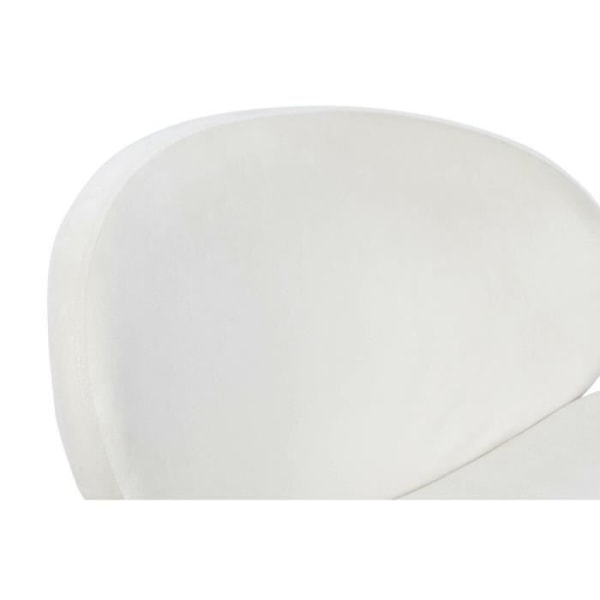 stol 63 x 57 x 73 cm gyllene skum vit trämetall