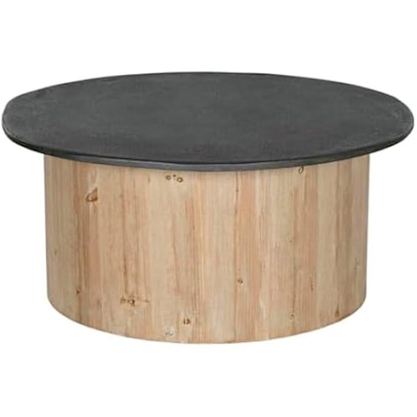 Soffbord - HOME ESPRIT - Mörkbrun - Massivt trä - 90 x 90 x 40 cm - Modern design Flerfärgad