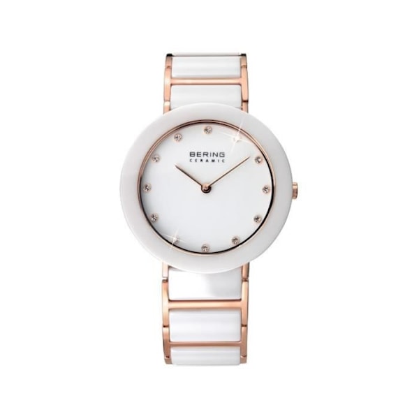 Dameur - Bering Time - 11435-766 - Kvarts Analog - Multifarvet Rem - Keramik Flerfärgad, vit