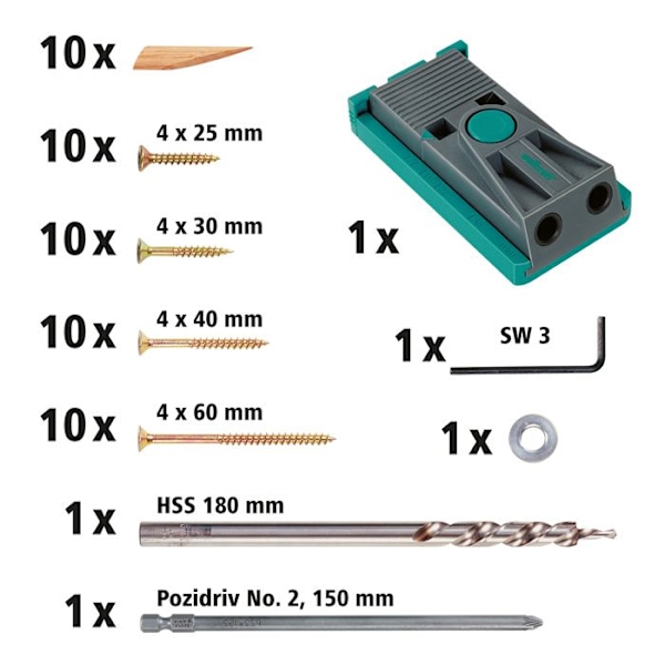 Invisible Assembly Box - Undercover Jig PZ wolfcraft 4642000 Grå og brun