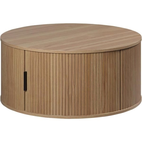 Matala pöytä - Pyöreä - MDF:stä - Tammi - Olennainen - Halkaisija 80 cm Korkeus 36 cm - RONIN Ek