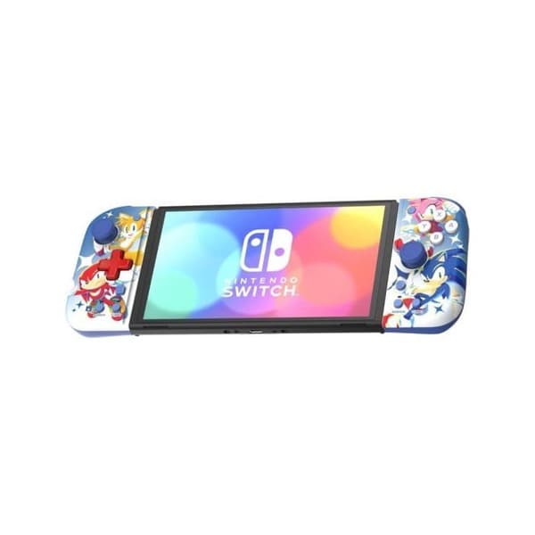 HORI Split Pad Compact (Sonic) bærbar controller til Nintendo Switch og Nintendo Switch OLED-model - Officiel licens Blå
