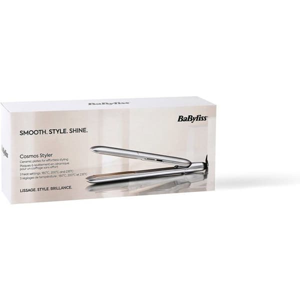 Glatter - BaByliss - ST260E - Cosmos - Hurtig og blid glatning - Elegant, let, kompakt og multispænding Grå sølv og rosa