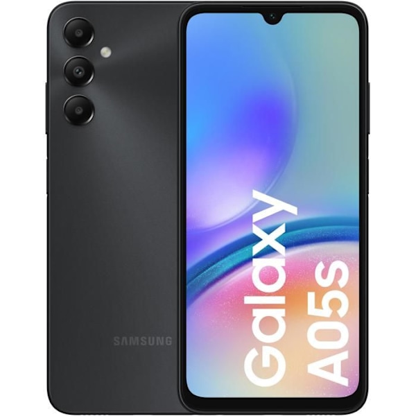 Samsung Galaxy A05s - Smartphone 4G - dual SIM - RAM 4 GB / Intern hukommelse 128 GB - microSD-slot - LCD-skærm - 6,7" - 2400 x 1080 Sort