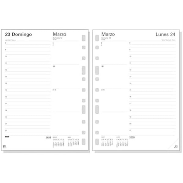 Dagbog - FINOCAM - Multifin 2025 - 1 dag pr. side - Spansk - 14,8 x 21 cm Multifen