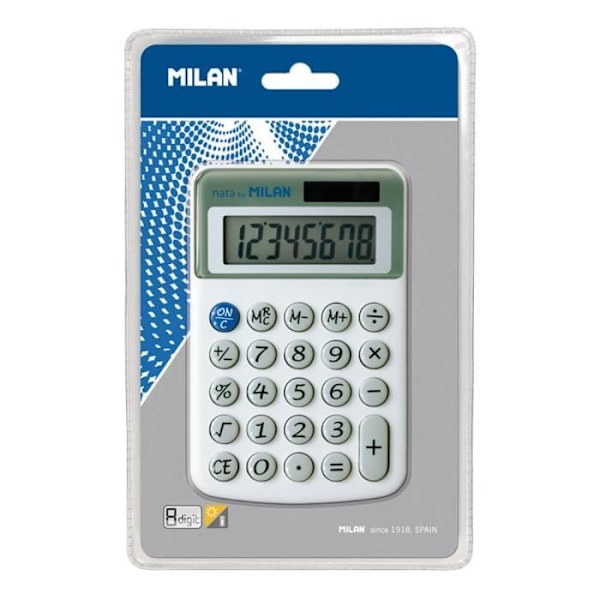 Toimistolaskin - MILAN - 40918BL - 8 numeroa - kaksoisvirtalähde