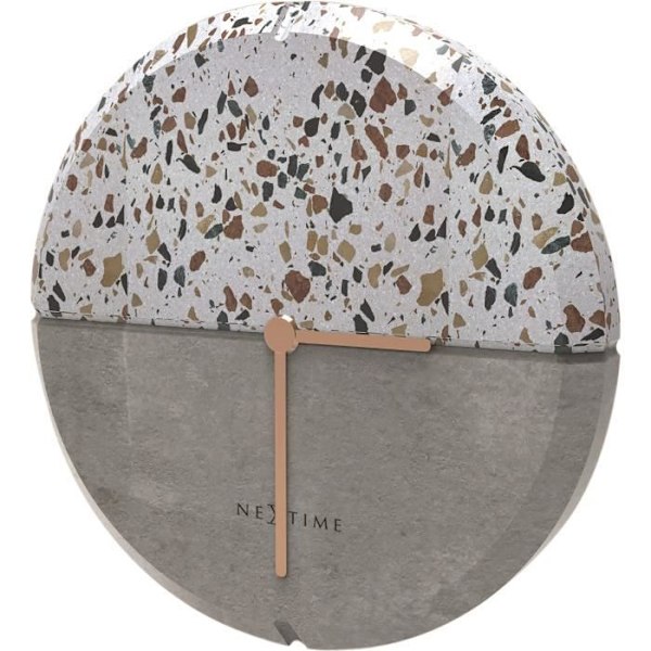 NeXtime - Väggklocka - Ø 32 cm - Betong / Terrazzo - Grå - 'Conrazzo'