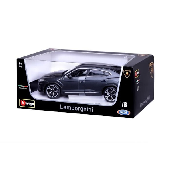 Metallbil - BBURAGO - Lamborghini Urus - Grå - Skala 1/18 Grå