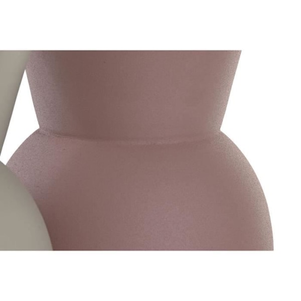 vas 17 x 17 x 40,5 cm beige rosa järn (2 enheter)
