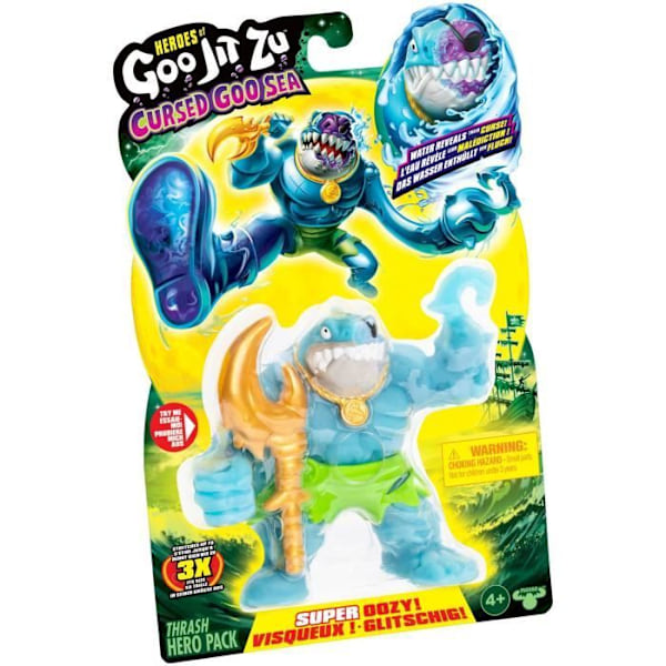 Figuriini - HEROES OF GOO JIT ZU - Kirottu Goomeri - GJZ Thrash - 11 cm Blå, lila