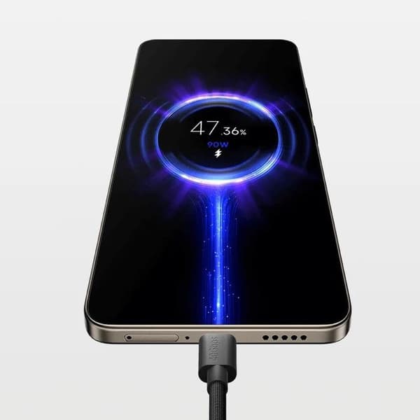 USB-C-kabel - XIAOMI - 6A - 2m - Nylon flettet - Dataoverførsel