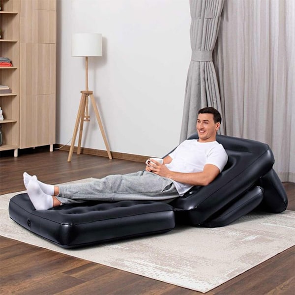 Bestway Oppustelig Lænestol Sort 191 x 38 x 25 cm Svart