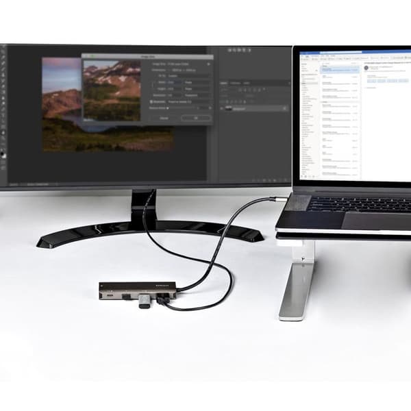 USB Hub - Startech - DKT31CHPDL - 3 Porte - Farve Sort - Ethernet RJ-45