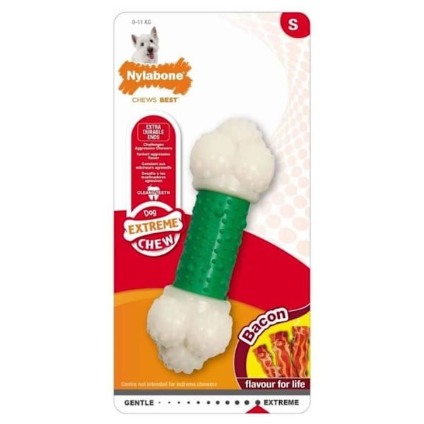 Extreme Chew Double Action Dog Bone Toy - Nylabone - S
