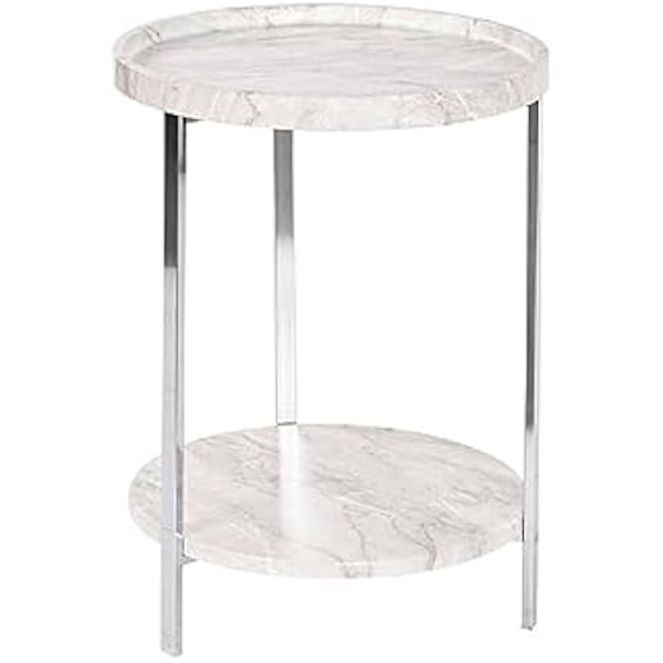 Sivupöytä - DKD HOME DECOR - Vakiomalli - Metalli ja MDF - Valkoinen - 40x40x53 cm Vit