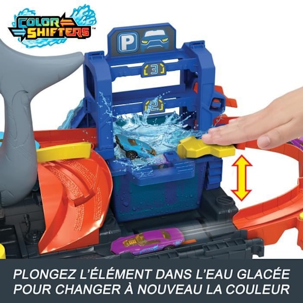 Hot Wheels City-Shark Autopesu-Color Reveal Autosarja HTN82 Flerfärgad