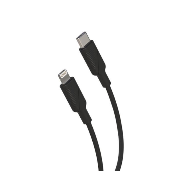 MUVIT TIL FORANDRING PAKKE BILOPLADER PD 20W + SORT LIGHTNING KABEL Sort