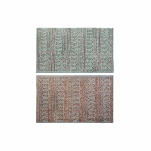 Polyester arabisk matta DKD Home Decor 120x180x0,4 cm (x2) Blå grön