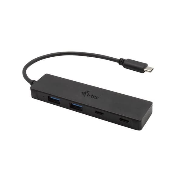 USB Hub - i-Tec - C31HUBMETAL2A2C - Sort - Plug and play - 2 porte USB A 3.2 Gen 1
