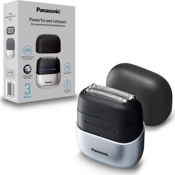 Sähköparranajokone - PANASONIC - ES-CM3BKS503 - 3 Terää - Vedenkestävä - Kuiva tai Märkä Käyttö Svart silver
