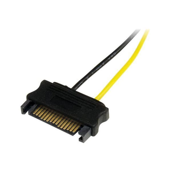 Strømkabel SATA til PCIe 6 pin - STARTECH - 15 cm - Strømadapter til skærmkort