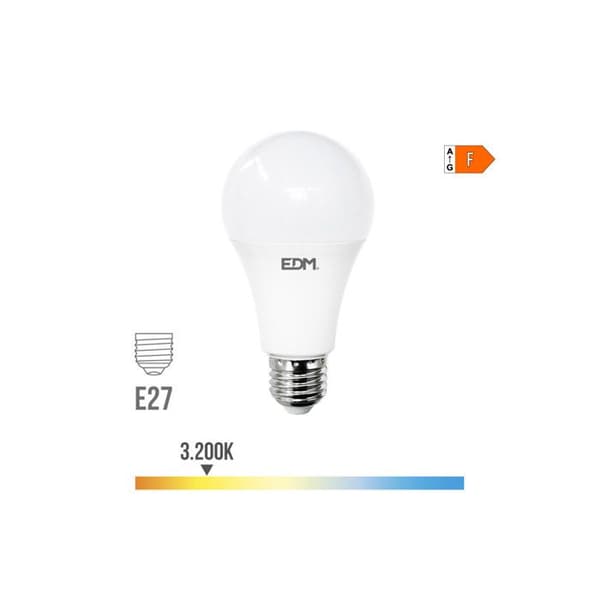 Standard LED-pære E27 - EDM - 98720 - 24W - 2700 lm - 3200K Vit varmt