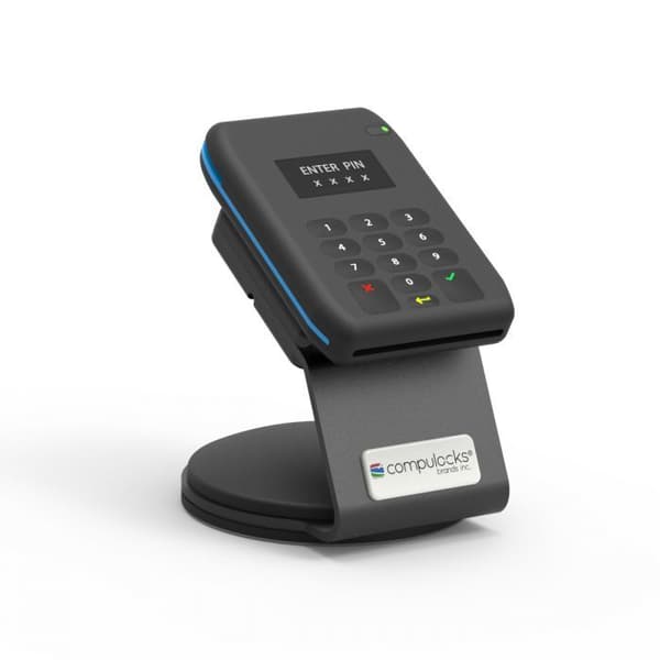 Compulocks SlideDock Security Stand - Stand til mobiltelefon - tablet - EMV-læser - låsbar - sort