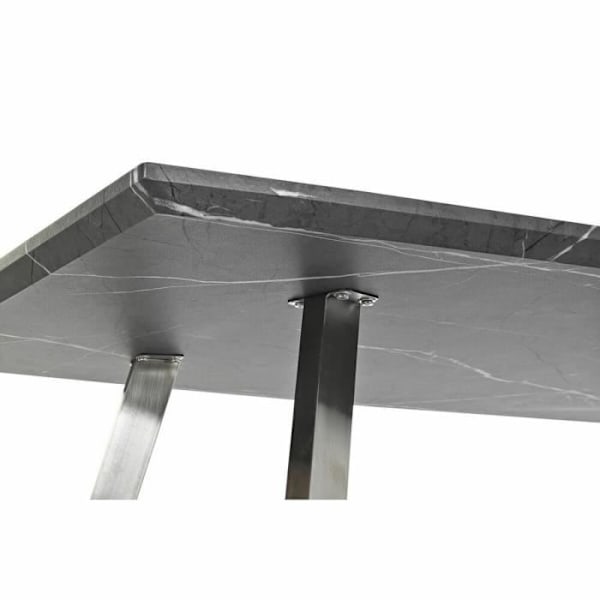 spisebord sort stål træ mdf (160 x 90 x 76 cm)