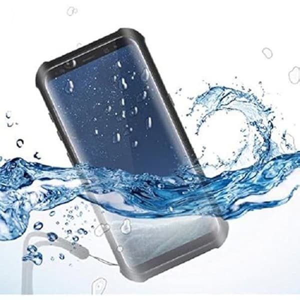 Vandtæt etui - KSIX - Aqua Case - Galaxy S8 - Stødresistent - Snebeskyttelse - 2m dybde Sort