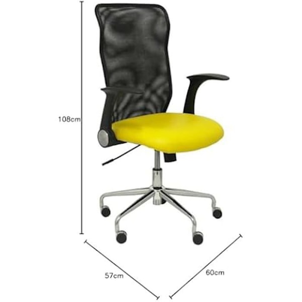 Kontorsstol - PIQUERAS Y CRESPO - Minaya - konstläder - Gul - 1 sits Citronträd