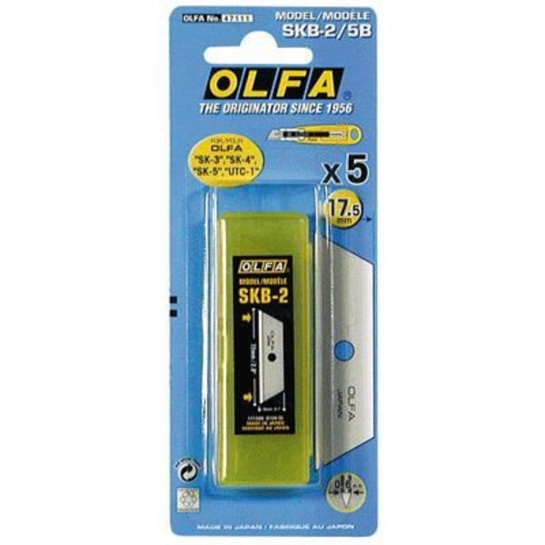 Puolisuunnikkaan terästerä - OLFA - 59043 + 59045 - 5 kpl läpipainopakkaus