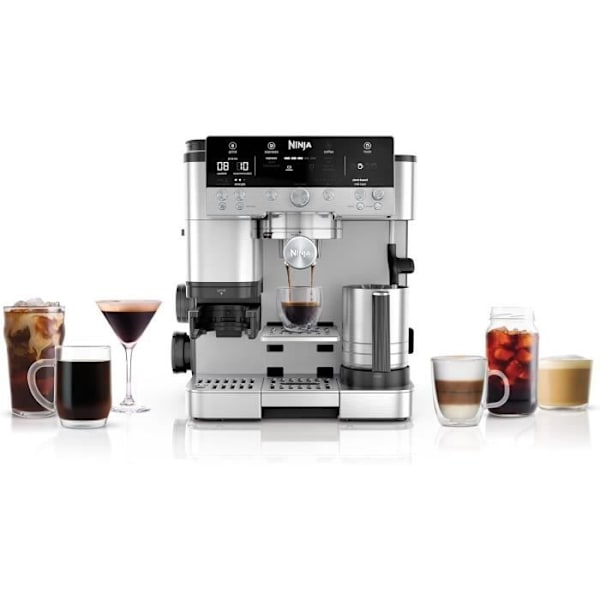 Kahvikone - NINJA - ES601EU Luxe Premier - 1650 W - 2 Litres - Ruostumaton teräs Svart och rostfritt stål