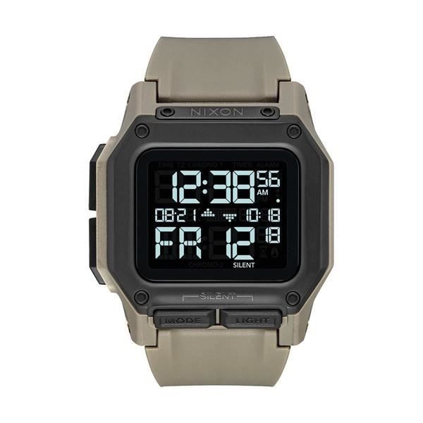 Klocka - NIXON - Regulus All Sand - Läder - Svart - 10 Atm - Quartz - Analog - Vuxen - Rund Hela Sand