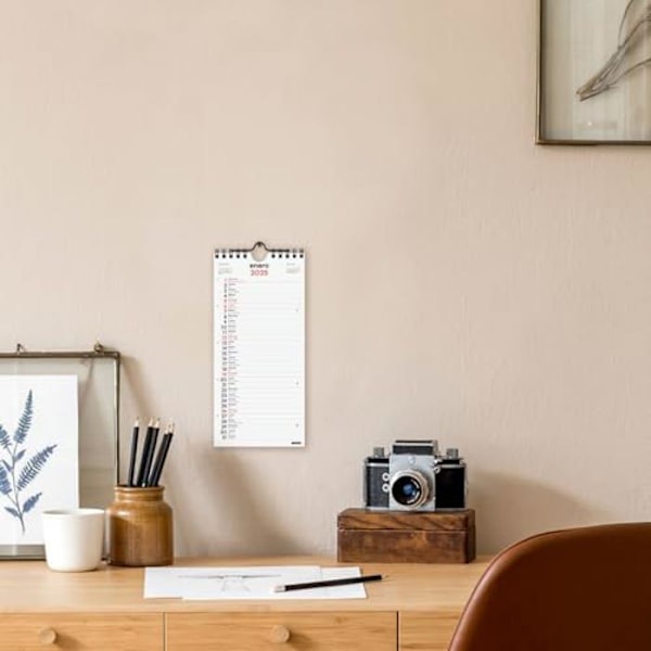 Väggkalender - FINOCAM - 2025 - Spanska - 12 månader - 120 g/m² papper