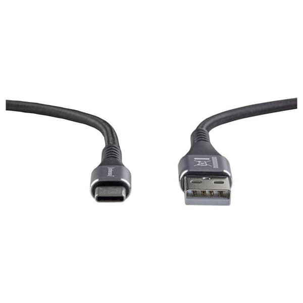 Data-/opladerkabel USB - INTENSO - A315C - 1,5 m - USB-A til USB-C - Hurtig opladning QC 3.0 Sort