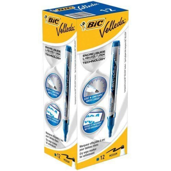 Bic Velleda nestemäisen musteen taskupyyhittävä merkki…